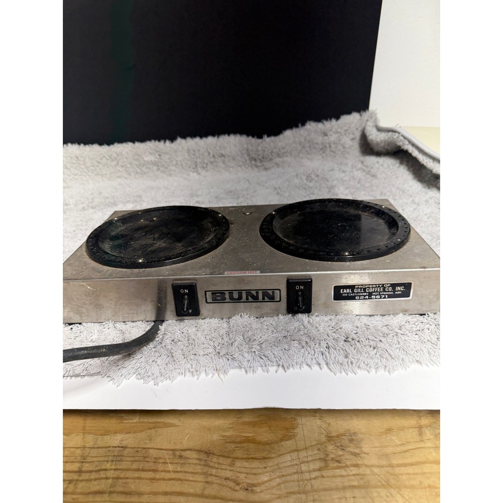 Bunn WX-2 Commercial 2-Burner Coffee Warmer Stainless Steel Dual Hot Plate 120V